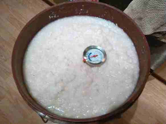 bucket of hot rice